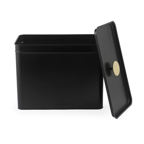 Salter Alchemy Carbon Steel Bread Bin - Black
