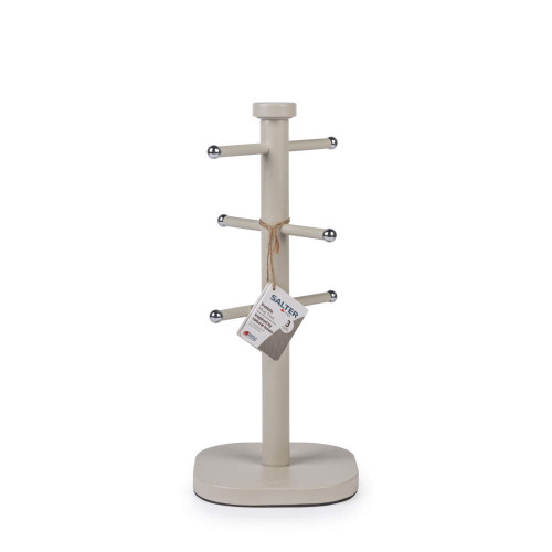Salter Pebble Carbon Steel Mug Tree 34cm - Stone