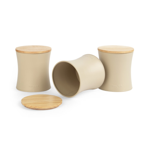Salter Malmo Matte Set of 3 Canister Set - Beige