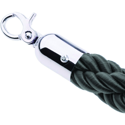 Silver and Black Barrier Rope 1.5m