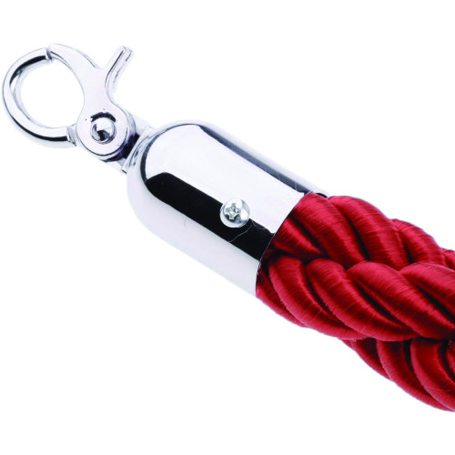Silver and Red Barrier Rope 1.5m