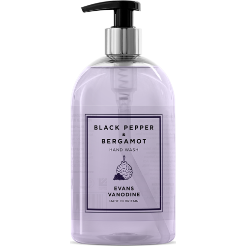 Evans Vanodine Black Pepper & Bergamot Hand Wash 500ml (Box of 6)