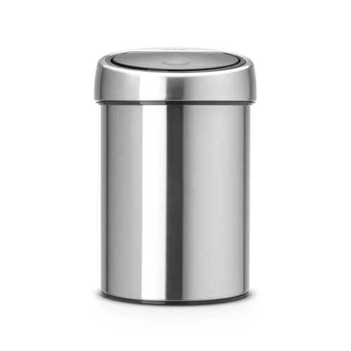 Brabantia Wall Bracket Soft Touch Bin 3 Litre (H28 x W18 x D18cm) - Stainless Steel