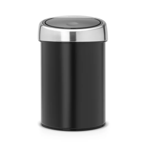 Brabantia Wall Bracket Soft Touch Bin 3 Litre (H28 x W18 x D18cm) - Black