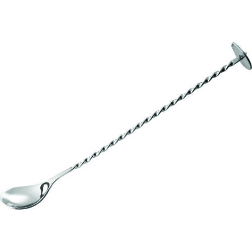 Stainless Steel Bar Spoon with Flat Disk End 30cm