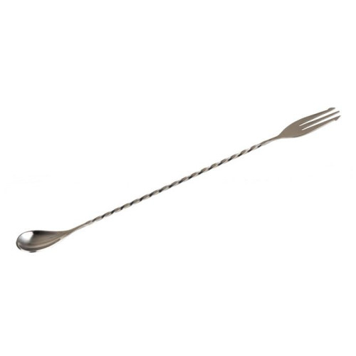 Stainless Steel Bar Spoon with Fork End 30cm