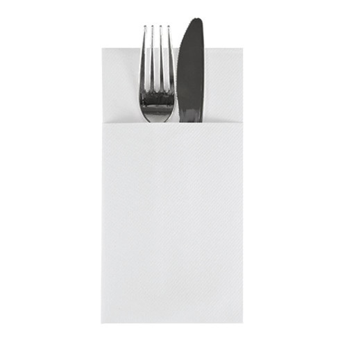 Cutlery Pocket Pouch Napkin in White (Box of 500)