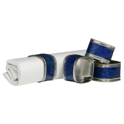 Sapphire Glitter Napkin Rings H4 x D4 x W3cm