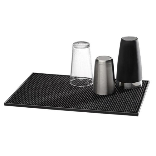 Black Rubber Bar Mat 31 x 45cm