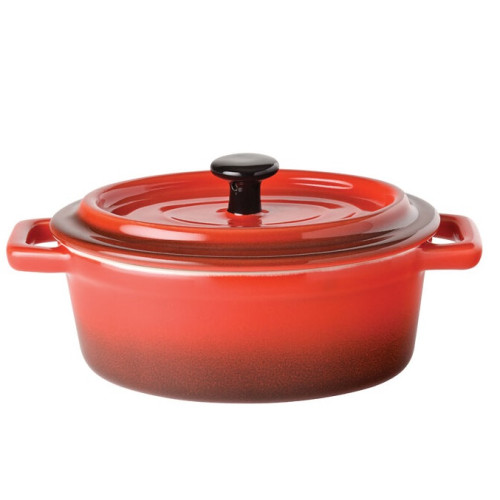 Flame Oval Casserole Dish 13 x 8cm (Box of 6)