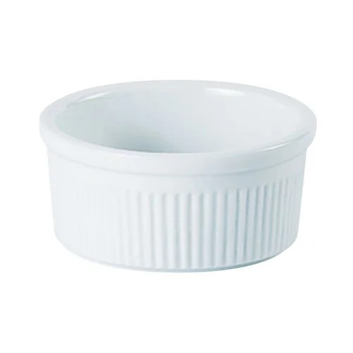 Porcelite Striped White Ramekin 7cm (Box of 12)