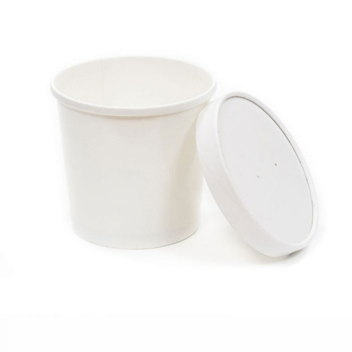 White Soup Pot with Lid 12oz (Box of 250)