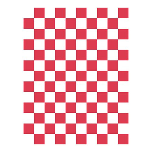 Red Check Greaseproof Paper 25 x 20cm (Pack of 500 Sheets)