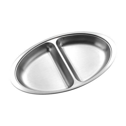 Stainless Steel 2 Division Dish 20 x 14cm