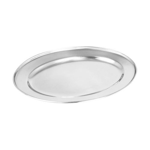 Stainless Steel Oval Flat Dish 20 x 16cm