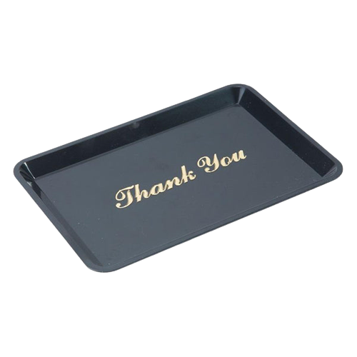 Black Plastic ‘Thank You’ Tip Tray