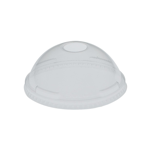 Dome Lid with Hole for Recyclable Plastic Cups (Box of 1000)