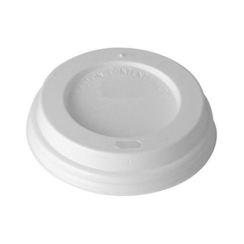 White Domed Sip Thru Lid for 10 to 20oz Cup (Box of 100)