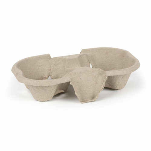 Kraft Brown Recyclable 2 Cup Carry Tray (Box of 360)