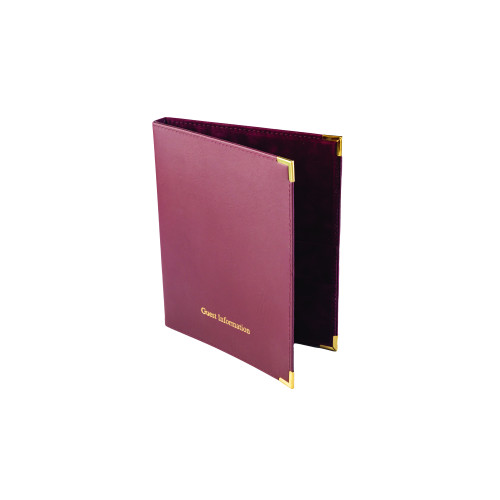 Burgundy Guest Information Folder (Box of 5)