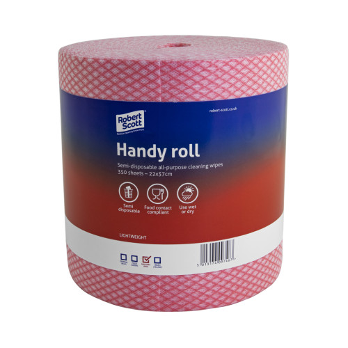 All Purpose Non Woven Wipe Roll (Box of 2) - Red