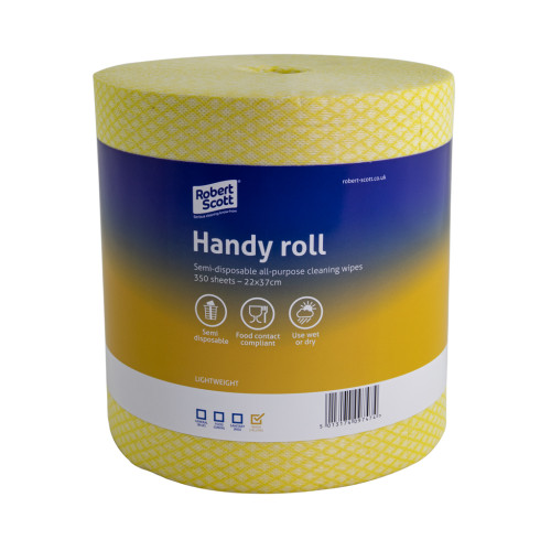 All Purpose Non Woven Wipe Roll (Box of 2) - Yellow