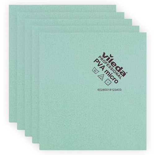 Vileda Green PVA Microfibre Cloth (Box of 5)