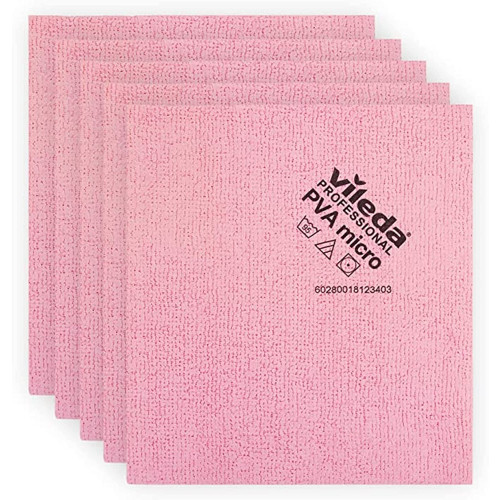 Vileda PVA Microfibre Cloth (Box of 5) - Red