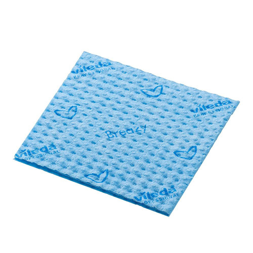 Vileda Blue Breazy Novolon Microfibre Cloth (Box of 25)