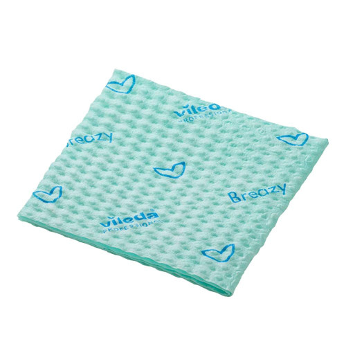 Vileda Breazy Novolon Microfibre Cloth (Box of 25) - Green