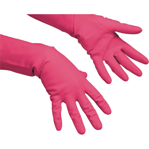 Vileda Red Latex Gloves - Small (Box of 50 Pairs)