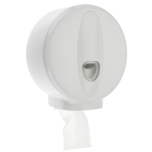 White Mini Jumbo Toilet Roll Dispenser