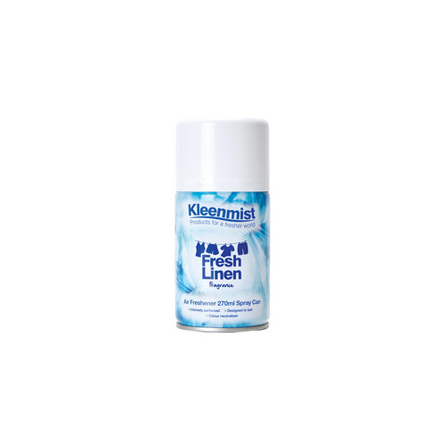 Kleenmist Fresh Linen Fragrance Aerosol 270ml (Box of 12)