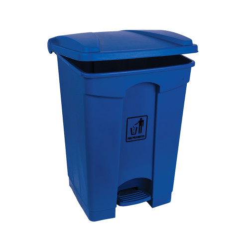 Polypropylene Pedal Bin 45 Litre (H60 x W41 x D41cm) (Box of 4) - Blue