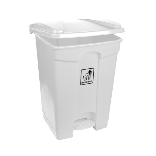 Polypropylene Pedal Bin 45 Litre (H60 x W41 x D41cm) (Box of 4) - White
