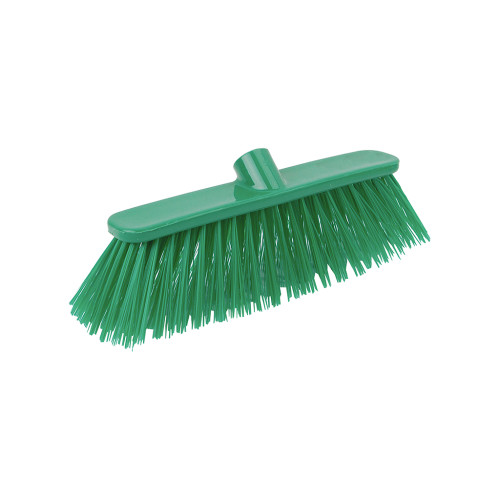 Professional Screw Thread Broom Head with Stiff Fibres (H8 x W28 x D7cm) (Box of 12) - Green