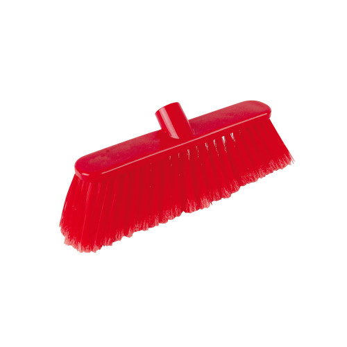 Professional Screw Thread Broom Head with Stiff Fibres (H8 x W28 x D7cm) (Box of 12) - Red