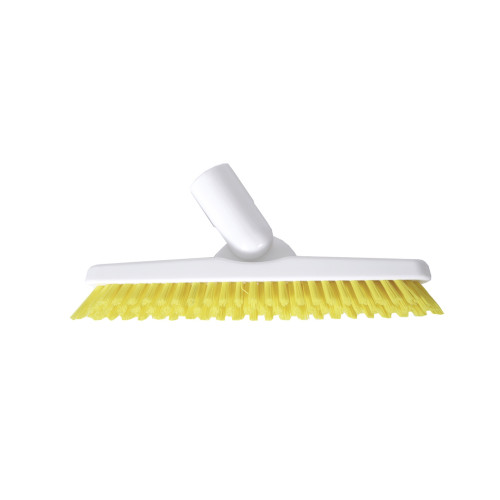 Professional Screw Thread Washable Grout Brush Head with Stiff Fibres (H6 x W23 x D6cm) (Box of 6) - Yellow