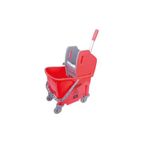 Plastic Kentucky Buffalo Mop Bucket and Wringer 25 Litre (H80 x W50 x D32cm) - Red