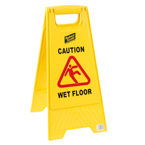 Caution Wet Floor/Clean in Progress Standard Sign (Box of 10)
