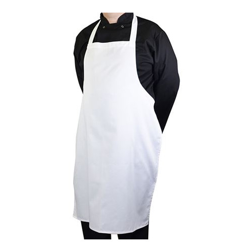 White Catering Bib Apron 70 x 97cm