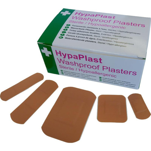 HypaPlast Assorted Washproof Plasters (Box of 100)