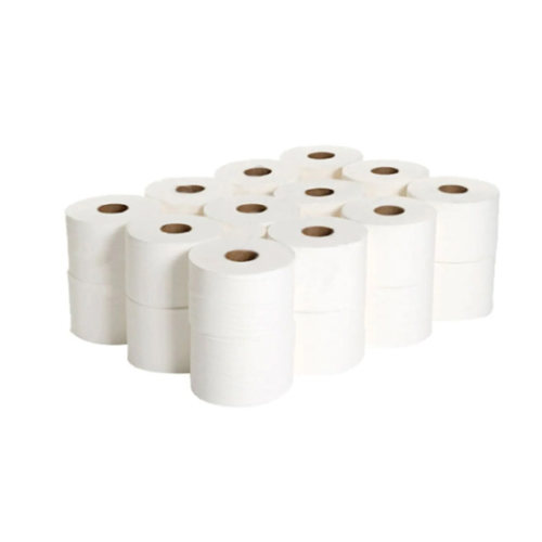 2 Ply White Micro Jumbo Toilet Roll 4cm Core (Box of 24)