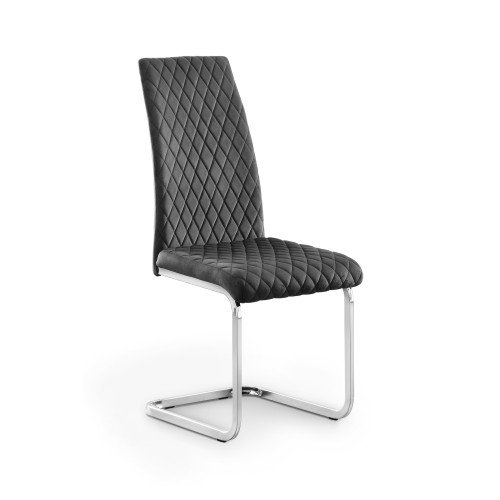 Calabria Grey Velvet Dining Chair (D58 x W43 x H100)