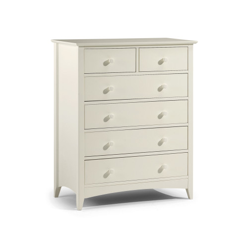 Cameo Stone White 4+2 Drawer Chest (D43 x W83 x H101cm)