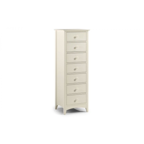 Cameo Stone White 7 Drawer Chest (D43 x W47 x H135cm)