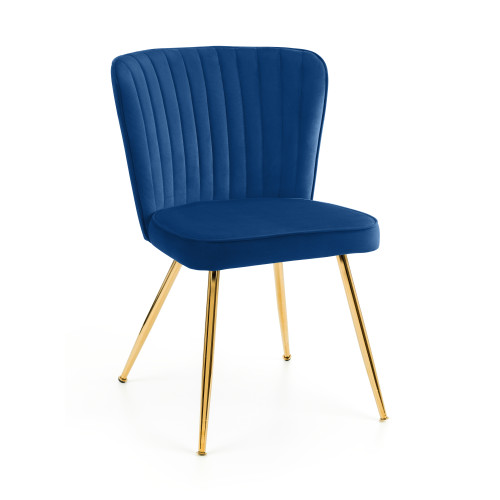 Cannes Blue Velvet Dining Chair (D48 x W56 x H83)
