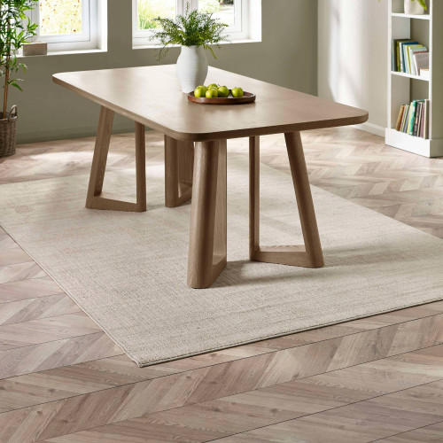 Caravelle Smokey Oak Effect Rectangle Dining Table (H77 x W200 x D100cm)