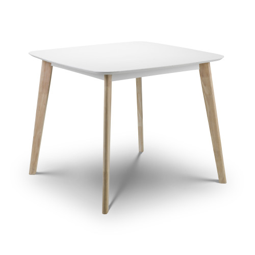 Casa Oak and White Square Dining Table (D90 x W90 x H75cm)