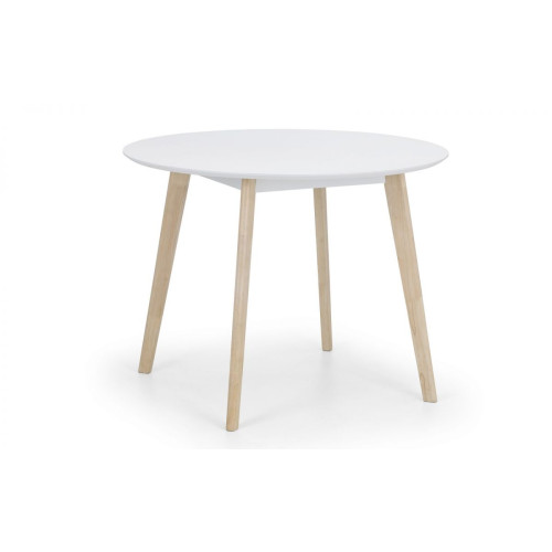 Casa Oak and White Round Dining Table (D100 x W100 x H75)